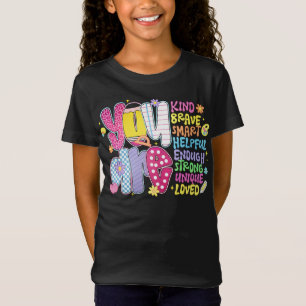 Camiseta Afirmação "KIND BRAVE FORTE AMADO"