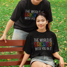 Camiseta Afirmação positiva alegre e alegre de citação insp