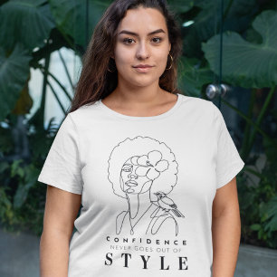 Camiseta Afirmação positiva de confiança e beleza