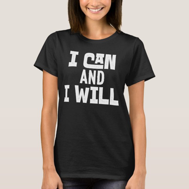 Camiseta Afirmação Positiva Poderosa Motivacional Eu posso (Frente)