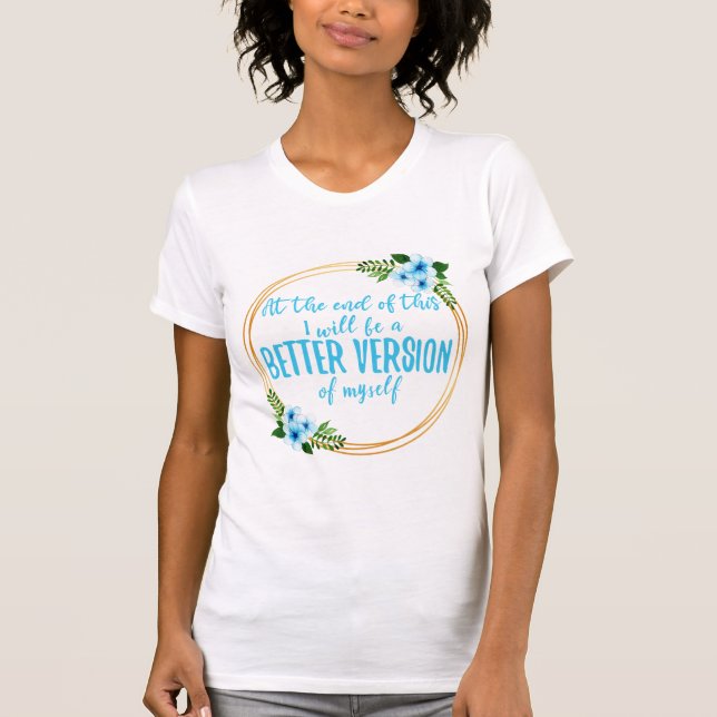 Camiseta afirmações curtas sobre sonhos e metas (Frente)
