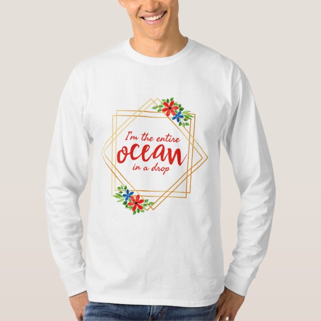 Camiseta afirmações positivas de autoaceitação (Frente)