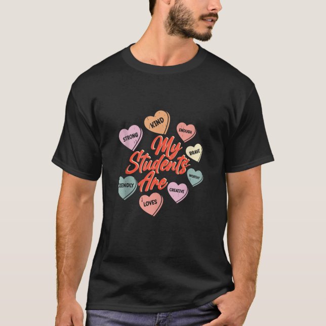 Camiseta Afirmações positivas no dia do namorados Ensino do (Frente)