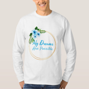 Camiseta afirmações positivas para a aceitação da vida