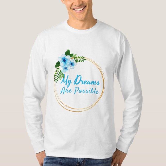 Camiseta afirmações positivas para a aceitação da vida (Frente)