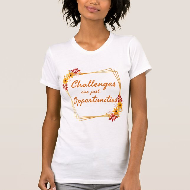 Camiseta afirmações positivas para as mulheres no trabalho (Frente)