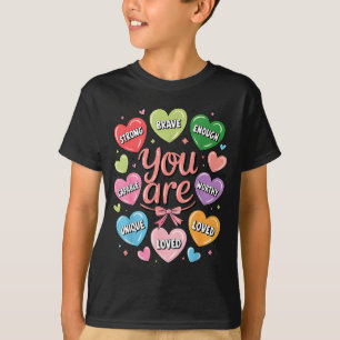 Camiseta Afirmações positivas são amor forte corajoso digno