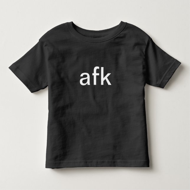 Camiseta afk - longe do teclado em tipografia branca (Frente)