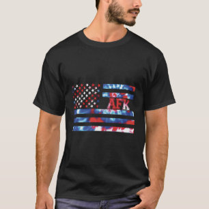 Camiseta Afk Tie Dye Red White Blue Patriotic America W Usa