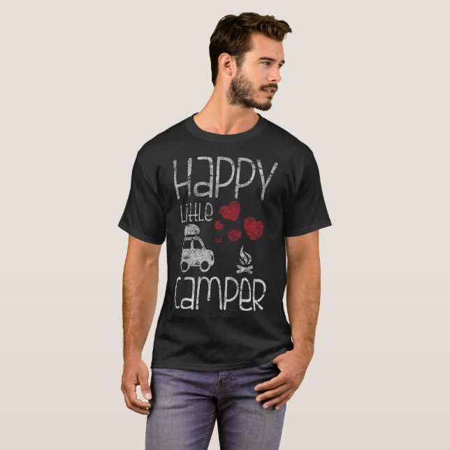 Camiseta Aflição de acampamento bonito de Glamping do (Frente Completa)