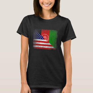 Camiseta Aflição de Bandeira Patriótica Americana do Afegan