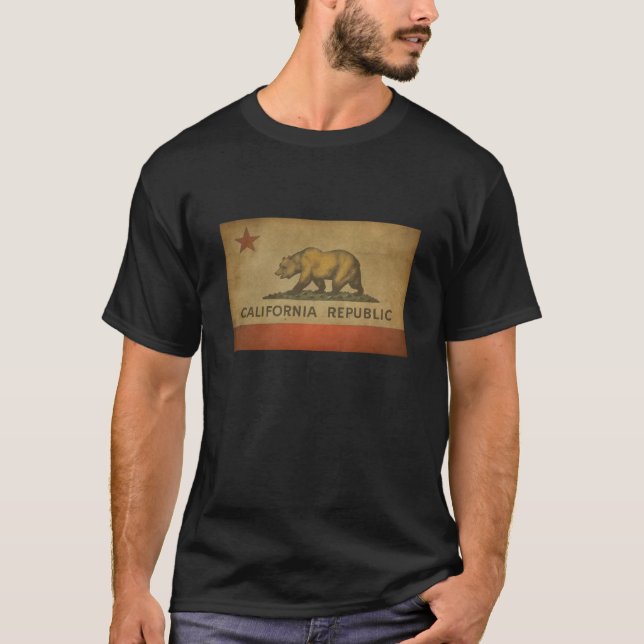 Camiseta afligida república da bandeira de (Frente)