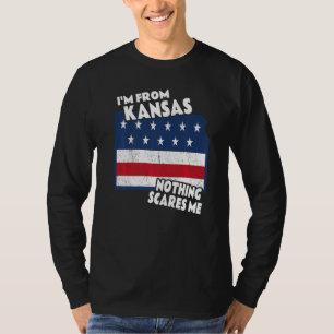 Camiseta Aflito Sou Do Kansas Estado Nativo Ks Nada S