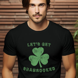 Camiseta Aflito Vamos nos Shamrock no Dia de São Patrício