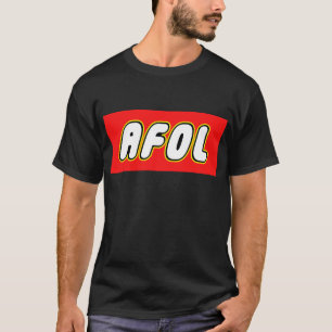 Camiseta AFOL, fundo vermelho