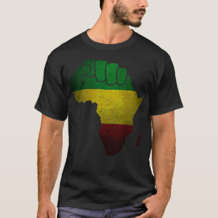Camiseta África - África negra - Mapa sobe africano