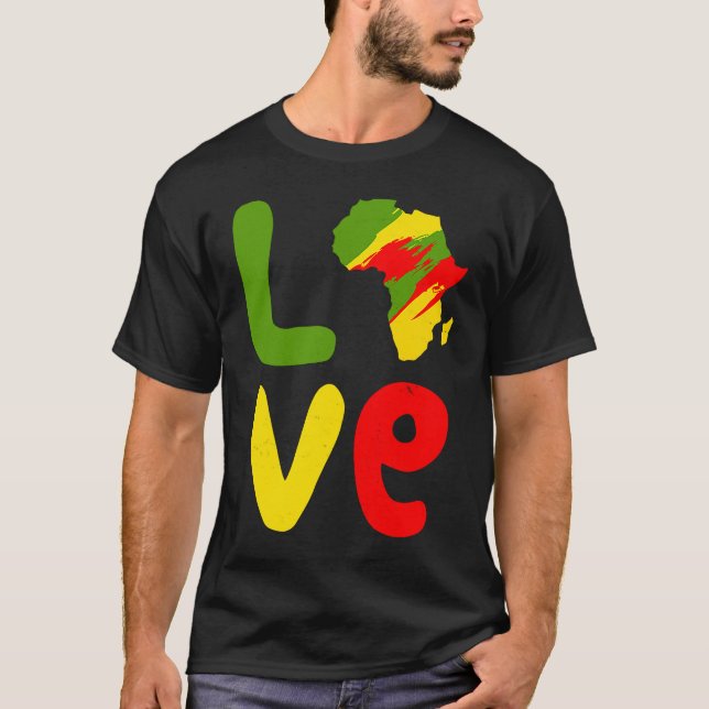 Camiseta África Ama África África Ama Africano (Frente)
