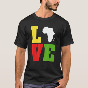Camiseta África ama arte africana afrocêntrica