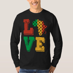 Camiseta África ama história negra africana conturbada M