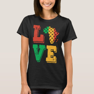 Camiseta África ama história negra africana conturbada M