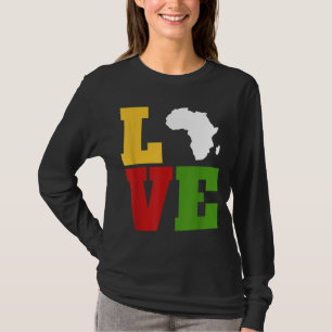 Camiseta África ama presentes africanos afrocentricos