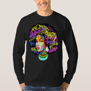 Camiseta África - América Latina para Mulheres História Neg