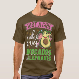 Camiseta Africa Animal Apenas Uma Menina Que Ama Avocados E