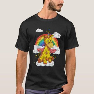 Camiseta África Animal Rainbow Girafficorn Fantasy Giraffe