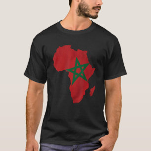 Camiseta África Bandeira africana Marrocos