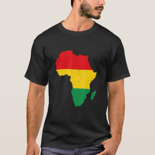 Camiseta África Bandeira História Negra Mês Orgulho Negro Á