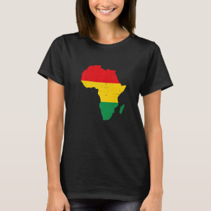 Camiseta África Bandeira História Negra Mês Orgulho Negro Á