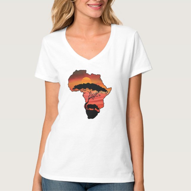 Camiseta África com Rinoceronte (Frente)