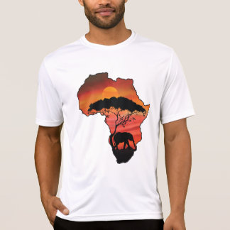 Camiseta África com uma girafa