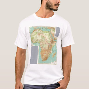 Camiseta África composta com rotas de transporte
