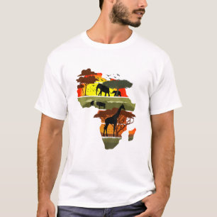Camiseta África Continente Safari Natureza Selvagem