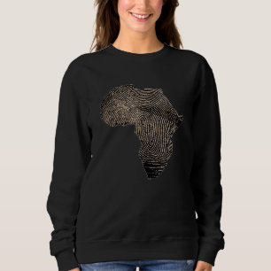 Camiseta África DNA Flag Thumb Fingerprint Roots Proud Tee