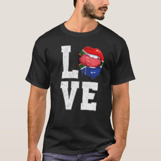 Camiseta África do Sul Bandeira Fã do Futebol Amar África d