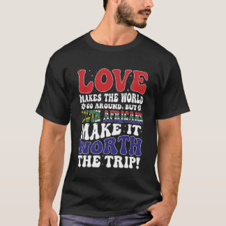 Camiseta África do Sul Bandeira Homens e Mulheres Cortês at