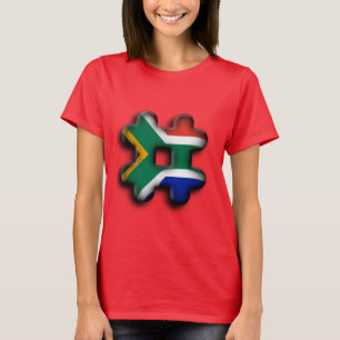 Camiseta África do Sul Belo Design de Arte de Padrão Incrív