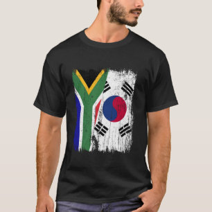 Camiseta África do Sul Coreia do Sul Meia Bandeira Sul-Afri