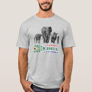 Camiseta África do Sul Grande 5 Vida Selvagem para os Fãs d