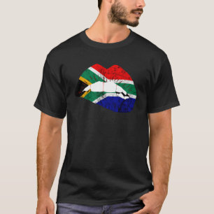 Camiseta África do Sul Lábios Lipstick África do Sul Ki