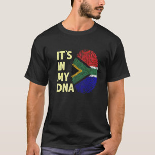 Camiseta África Do Sul Na Minha Bandeira Do Dna Na África D