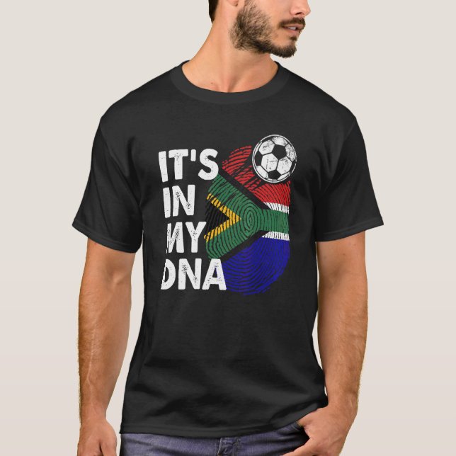 Camiseta África Do Sul Na Minha Bandeira Do Dna Na África D (Frente)