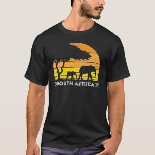 Camiseta África do Sul Safari Savannah Sunset Elephant T-S