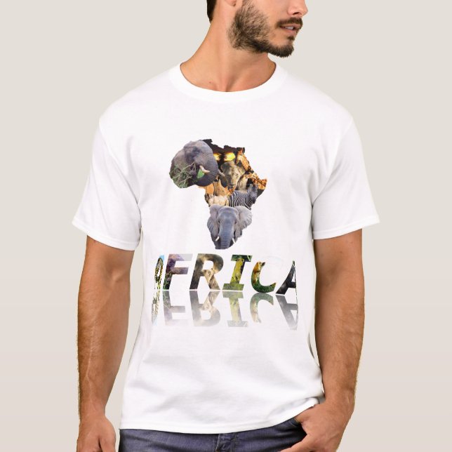 Camiseta África é selvagem (Frente)