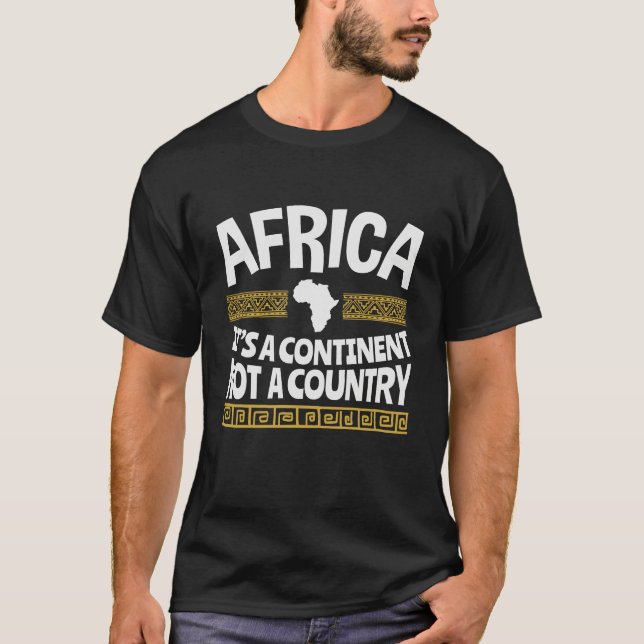 Camiseta África é um continente não um país (Frente)