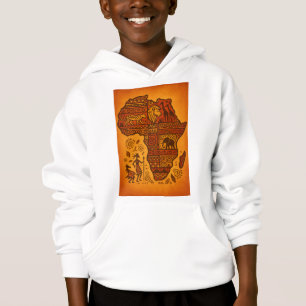 Camiseta África em padrão - Camisa-T continental tribal esc