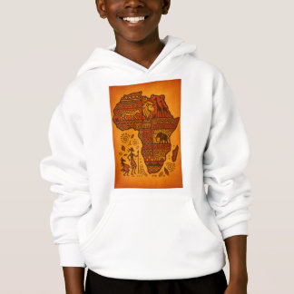 Camiseta África em padrão - Camisa-T continental tribal esc