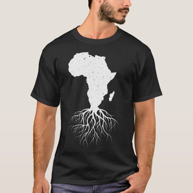 Camiseta África Engraçada Arte Para Homens Mulheres Afro-Am (Frente)